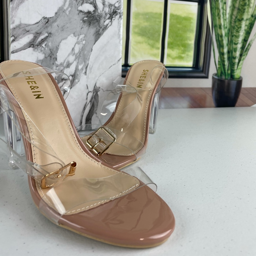 Clear Strap Perspex Heels